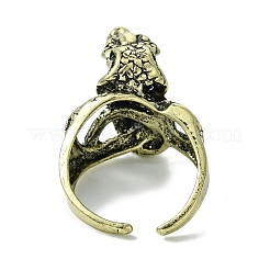 Snake Alloy Cigarette Holder Ring&nbsp;RJEW-K275-25AB
