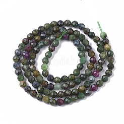 Natural Ruby Zoisite Beads Strands&nbsp;G-S361-3mm-003