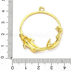 Ocean Theme Alloy Open Back Bezel Pendants&nbsp;PALLOY-F321-03D-G