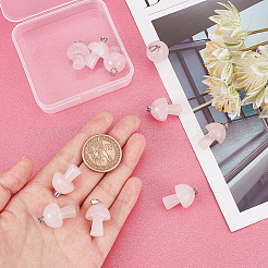 10Pcs Natural Rose Quartz Pendants&nbsp;G-UN0001-18A