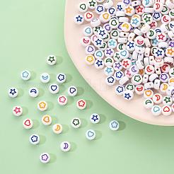 White Opaque Acrylic Beads&nbsp;MACR-YW0001-19E