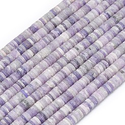 Natural Lepidolite/Purple Mica Stone Beads Strands&nbsp;G-P575-B24-6x1mm