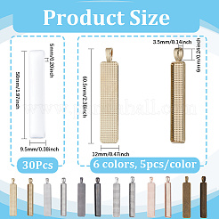DIY Blank Dome Rectangle Pendant Kits&nbsp;DIY-SP0001-97