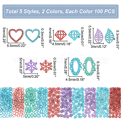 500Pcs 10 Style Spray Painted 430 Stainless Steel Cabochons&nbsp;MRMJ-UN0001-008