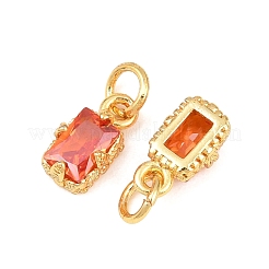 Brass Pave Cubic Zirconia Charms&nbsp;KK-K340-50G