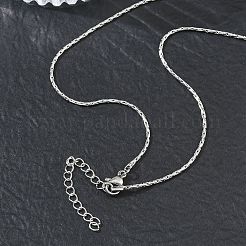 1.2MM 304 Stainless Steel Boston Link Chain Necklaces&nbsp;NJEW-D328-01P-04