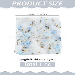 1Pc 3D Flower Milk Fiber Embroidery Fabric&nbsp;AJEW-LP0012-10