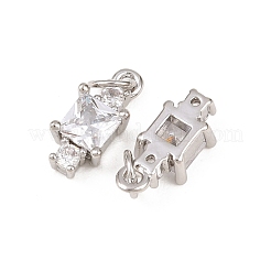Brass Pave Cubic Zirconia Pendants&nbsp;KK-Z146-02P-01