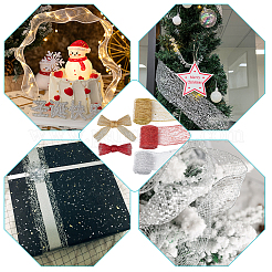 9 Bags 3 Colors Sparkle Cloth Glitter Mesh Wired Ribbons for Christmas Party Decorations&nbsp;OCOR-NB0001-77