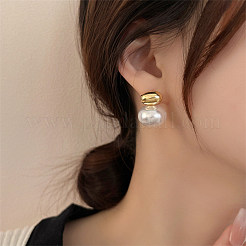 Alloy Imitation Pearl Stud Earrings&nbsp;FS-WGD078E-01