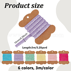 6 Colors Polyamide Pleated Elastic Lace Trim&nbsp;EW-FG0001-04