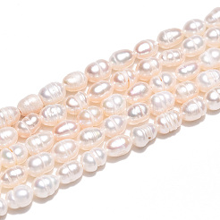 Natural Cultured Freshwater Pearl Beads Strands&nbsp;PEAR-N012-03O-01