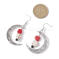 Halloween Alloy Synthetic Turquoise Dangle Earrings&nbsp;EJEW-JE05844