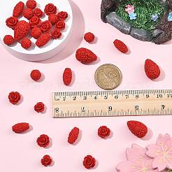 32Pcs 5 Styles Cinnabar Beads&nbsp;CARL-FS0001-01