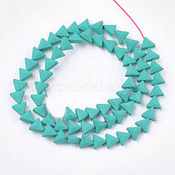 Spray Painted Non-magnetic Synthetic Hematite Beads Strands&nbsp;G-T116-15-04