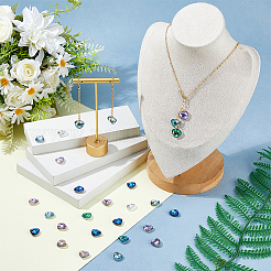 48Pcs Electroplated Glass Pendants&nbsp;EGLA-HS0001-13