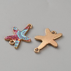 Printed Alloy Connector Charms&nbsp;FIND-CJC0010-128B-07
