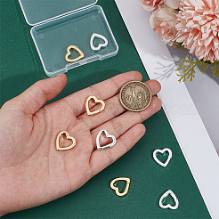 8Pcs 2 Colors Brass Spring Gate Rings&nbsp;KK-PH0013-93