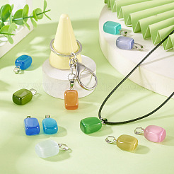12Pcs 12 Colors Cat Eye Pendants&nbsp;CE-TA0001-04