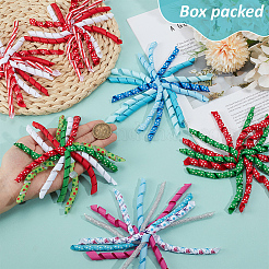 6Pcs 6 Colors Flower Self-adhesive Cloth Ornament&nbsp;AJEW-BC0009-51