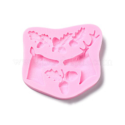 DIY Christmas Reindeer Head & Acorn Food Grade Silicone Molds&nbsp;DIY-G090-01