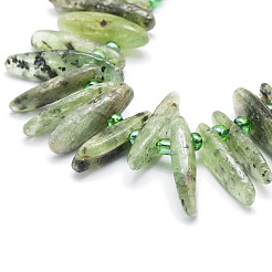 Natural Green Quartz Beads Strands&nbsp;G-E569-O15