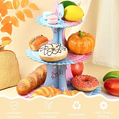 3-Tier Paper Cake Display Stand&nbsp;AJEW-CJ0001-52