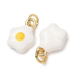 Brass Enamel Pendants&nbsp;KK-CJC21A4-01G-07-RS