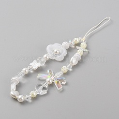 Resin Beaded Mobile Phone Lanyard Wrist Strap&nbsp;HJEW-WH0069-06