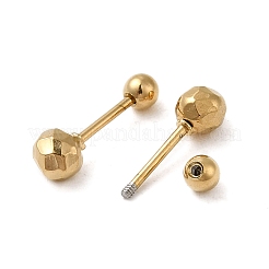 304 Stainless Steel Faceted Ball Stud Earrings for Women&nbsp;EJEW-Q781-17G