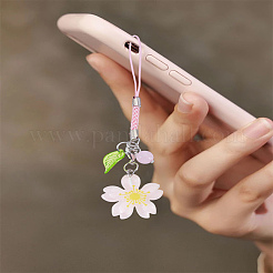 1Pc Flower Plastic Mobile Straps&nbsp;HJEW-LP0001-12