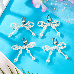 4Pcs ABS Plastic Imitation Pearl Pendant Decorations&nbsp;AJEW-TA0002-26