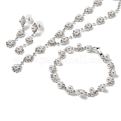 Brass Rhinestones Necklaces & Earring & Bracelets Sets for Women&nbsp;WGF929C-02