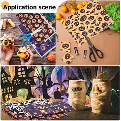 Halloween Printed Polycotton Fabric&nbsp;DIY-WH0032-07B