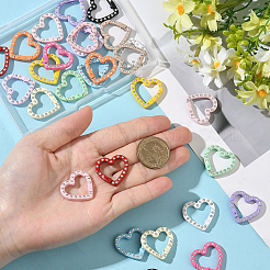 28Pcs 14 Colors Baking Paint Alloy Spring Gate Clasps&nbsp;FIND-SC0019-52
