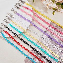 10Pcs 10 Colors Acrylic Link Baseball Cap Chain&nbsp;HJEW-DC00063