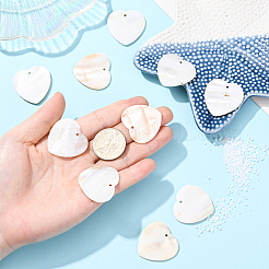 20Pcs Natural Freshwater Shell Pendants&nbsp;SHEL-SC0001-96