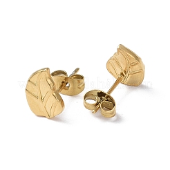 Ion Plating(IP) 304 Stainless Steel Stud Earring for Women&nbsp;X-EJEW-I285-23G