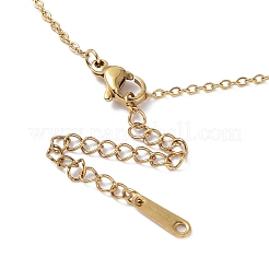 201 Stainless Steel Hollow Ghost Pendant Necklace with Cable Chains&nbsp;NJEW-Q317-08G