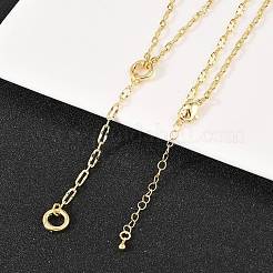 Brass Wavy Oval Link Chain Y Lariat Necklaces&nbsp;NJEW-H087-01G