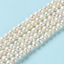 Natural Cultured Freshwater Pearl Beads Strands&nbsp;PEAR-E018-55