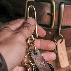 3Pcs 3 Colors Cowhide Keychains&nbsp;KEYC-SC0001-64