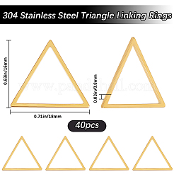 40Pcs 304 Stainless Steel Linking Ring&nbsp;STAS-BBC0006-46