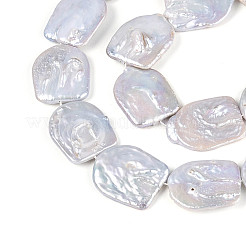 Baroque Natural Nucleated Pearl Keshi Pearl Beads Strands&nbsp;PEAR-S022-08