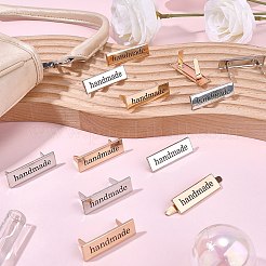 12Pcs 2 Colors Alloy Handmade Clothes Jeans Shoes Bags Label&nbsp;DIY-CL0001-16B