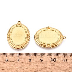 304 Stainless Steel Pendant Cabochon Settings&nbsp;STAS-T067-17G