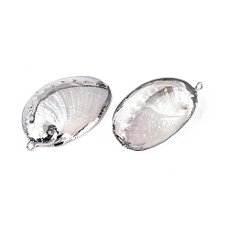 Electroplate Natural Paua Shell Pendants&nbsp;SSHEL-Q100-15P