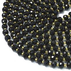 Natural Dyed & Heated Black Agate Beads Strands&nbsp;G-K389-E25-01
