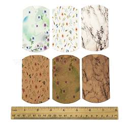 30Pcs 6 Styles Printed Paper Pillow Gift Boxes&nbsp;CON-FS0001-20