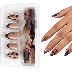 Leopard Print Plastic Full Cover Press On False Nails&nbsp;MRMJ-WH20008-24